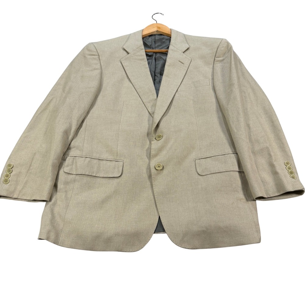 Brooks Brothers CC Mens 42S Silk Cashmere Herringbone Blazer Made in Italy